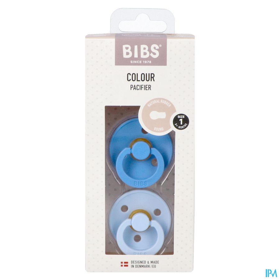 Bibs 1 Fopspeen Duo Sky Blue&baby Blue 1