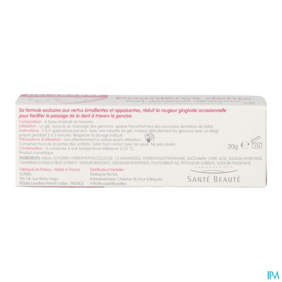 Delabarre Eerste Tandjes Tube Gel 20g 3