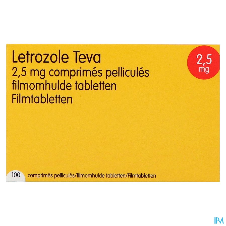 Letrozole Teva 2,5mg Filmomh Tabl 100 X 2,5mg 4