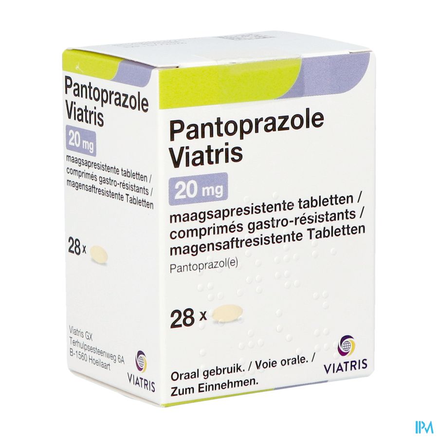 Pantoprazole Viatris 20mg Tabl Maagsapresist 28 Pantoprazole Viatris 20mg Tabl Maagsapresist 28