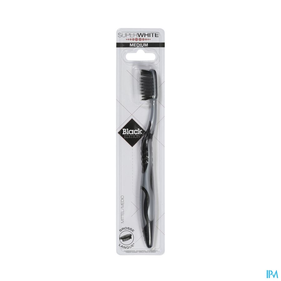 Superwithe Tandenborstel Black Edition Medium