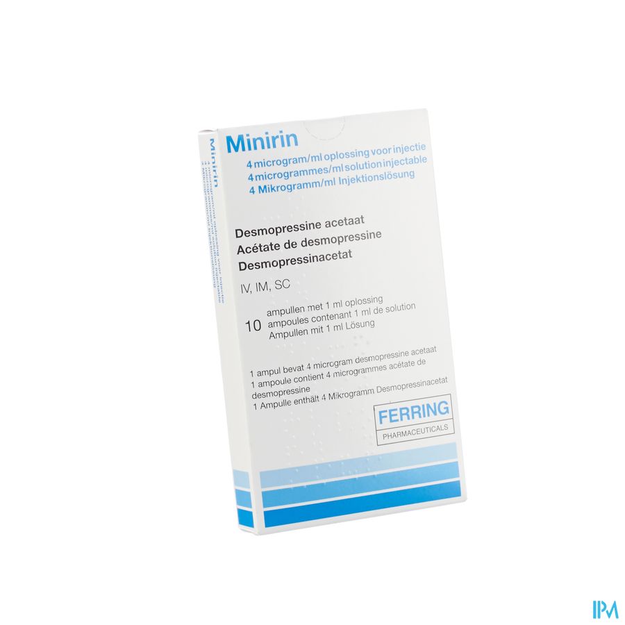 Minirin Amp Inj 10 X 1ml/4mcg Minirin Amp Inj 10 X 1ml/4mcg