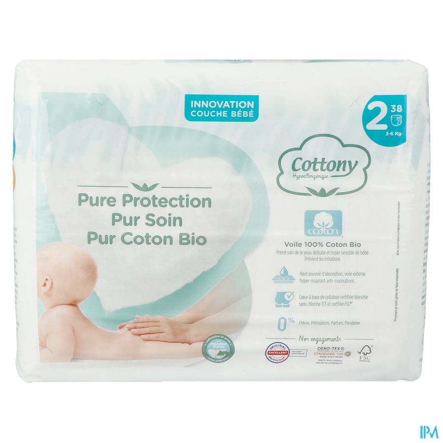 Cottony Baby Diapers Size 2 3 - 6kg 38 1