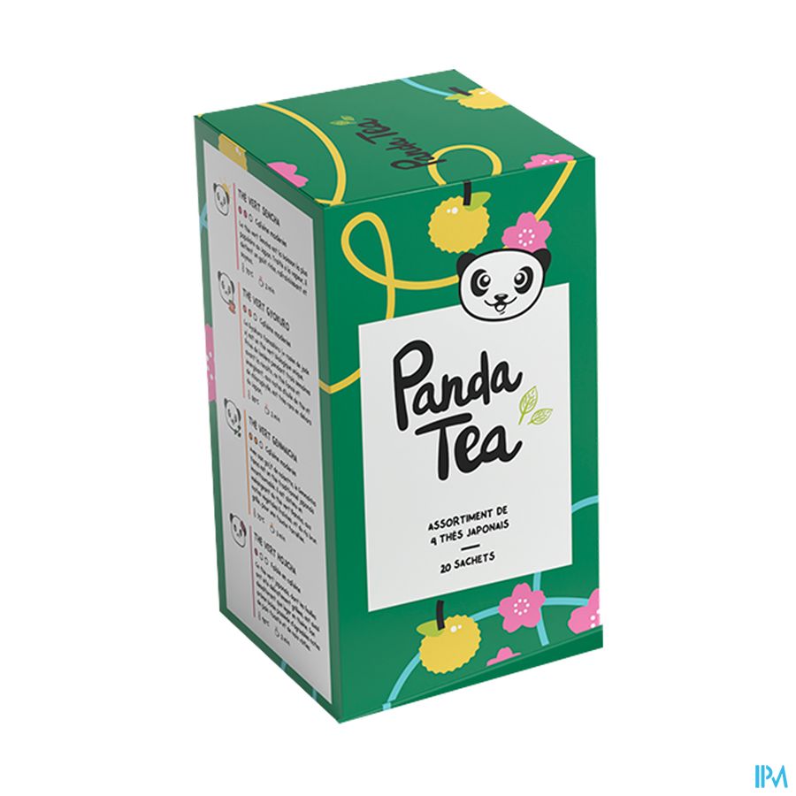 Panda Tea Coffret Thes Vert Japonais Zakjes 20 Panda Tea Coffret Thes Vert Japonais Zakjes 20