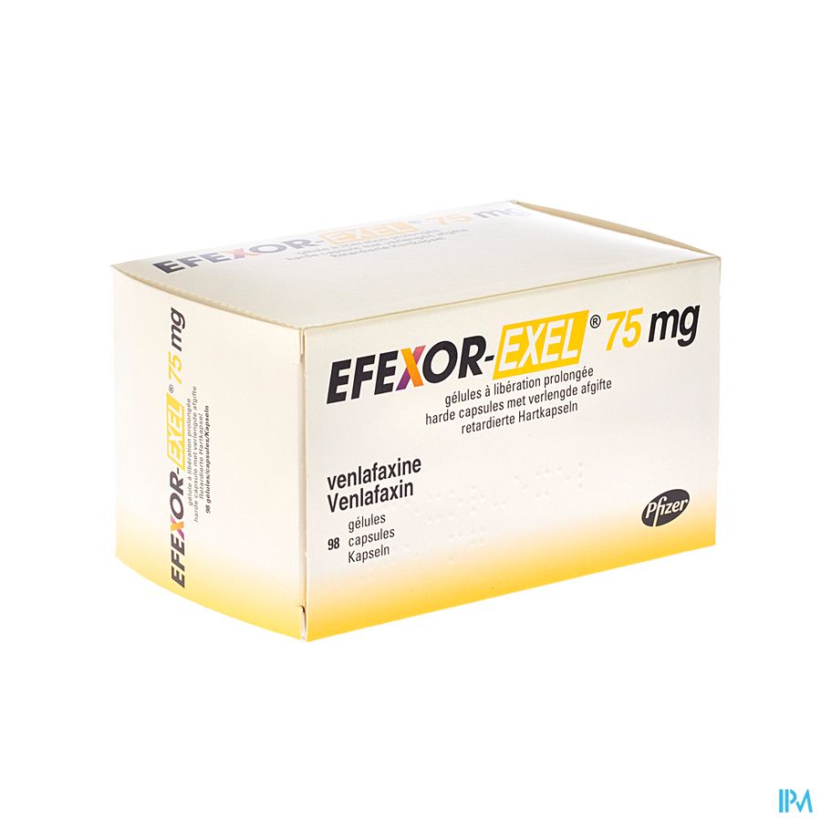 Efexor Exel 75mg Caps Verlengde Afgifte 98 Efexor Exel 75mg Caps Verlengde Afgifte 98