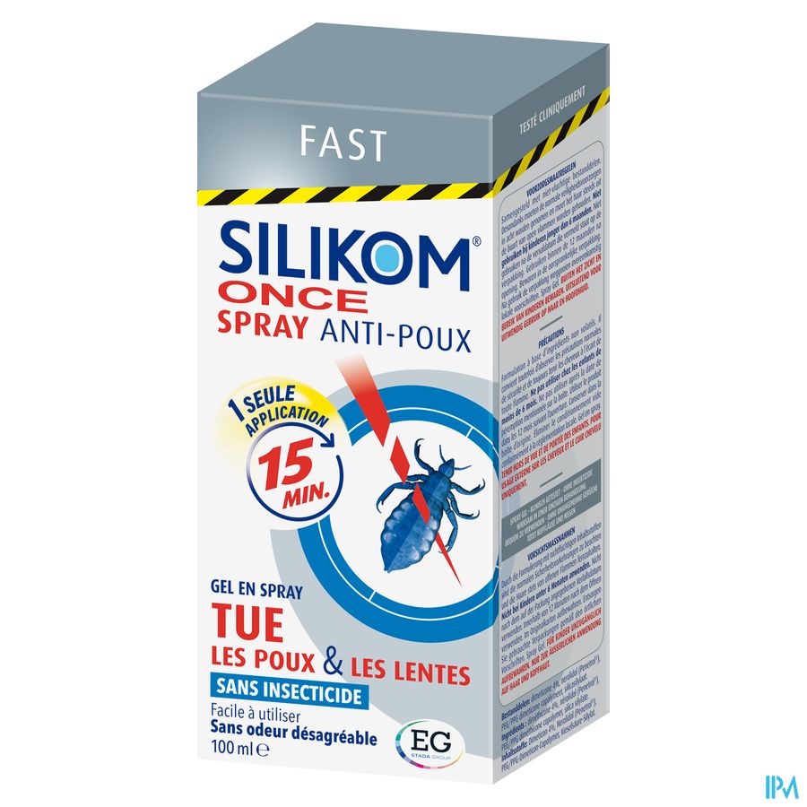 Silikom Once Spray Gel A/Poux 100Ml 2