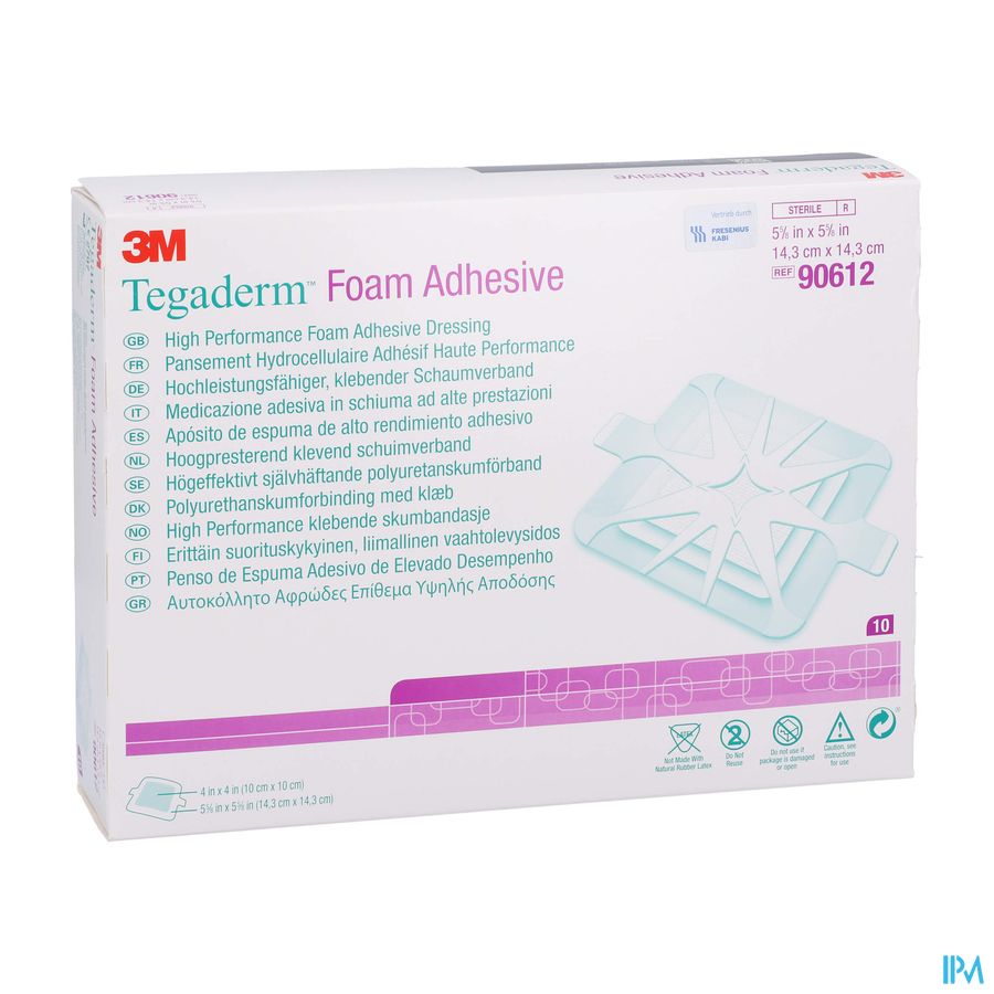 Tegaderm Foam Dressing Adh 14,30x14,30cm 10 90612 Tegaderm Foam Dressing Adh 14,30x14,30cm 10 90612