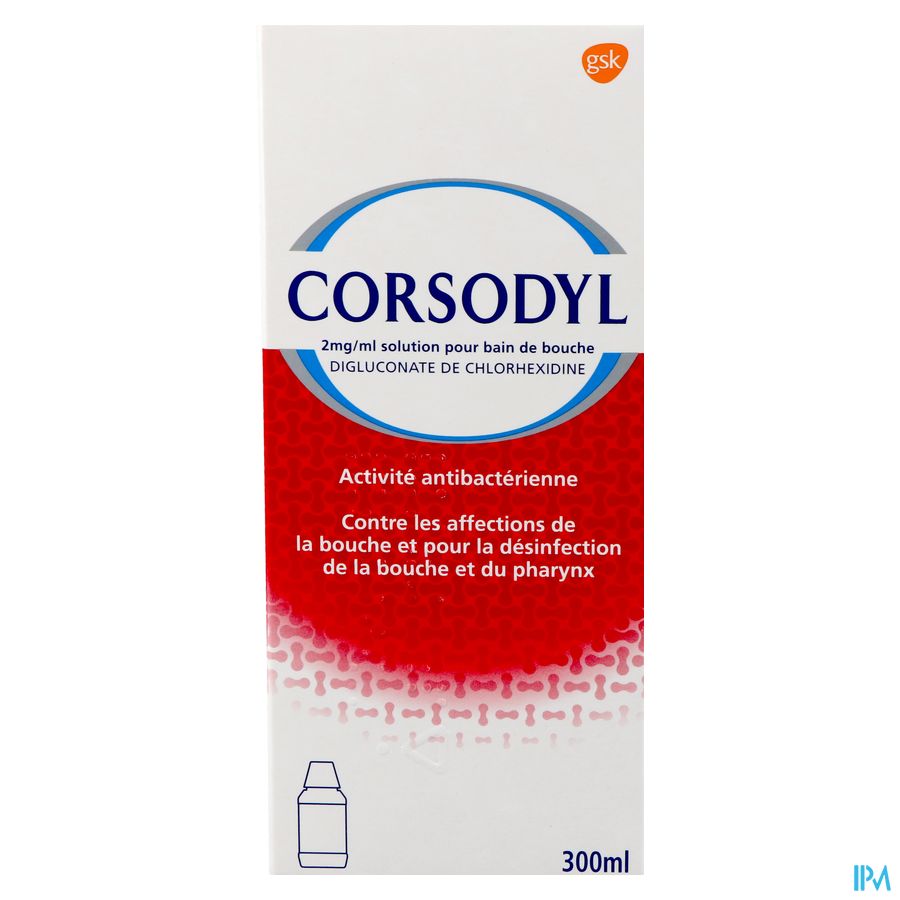 Corsodyl 2mg/ml Mondspoeling Oplossing 300ml 5
