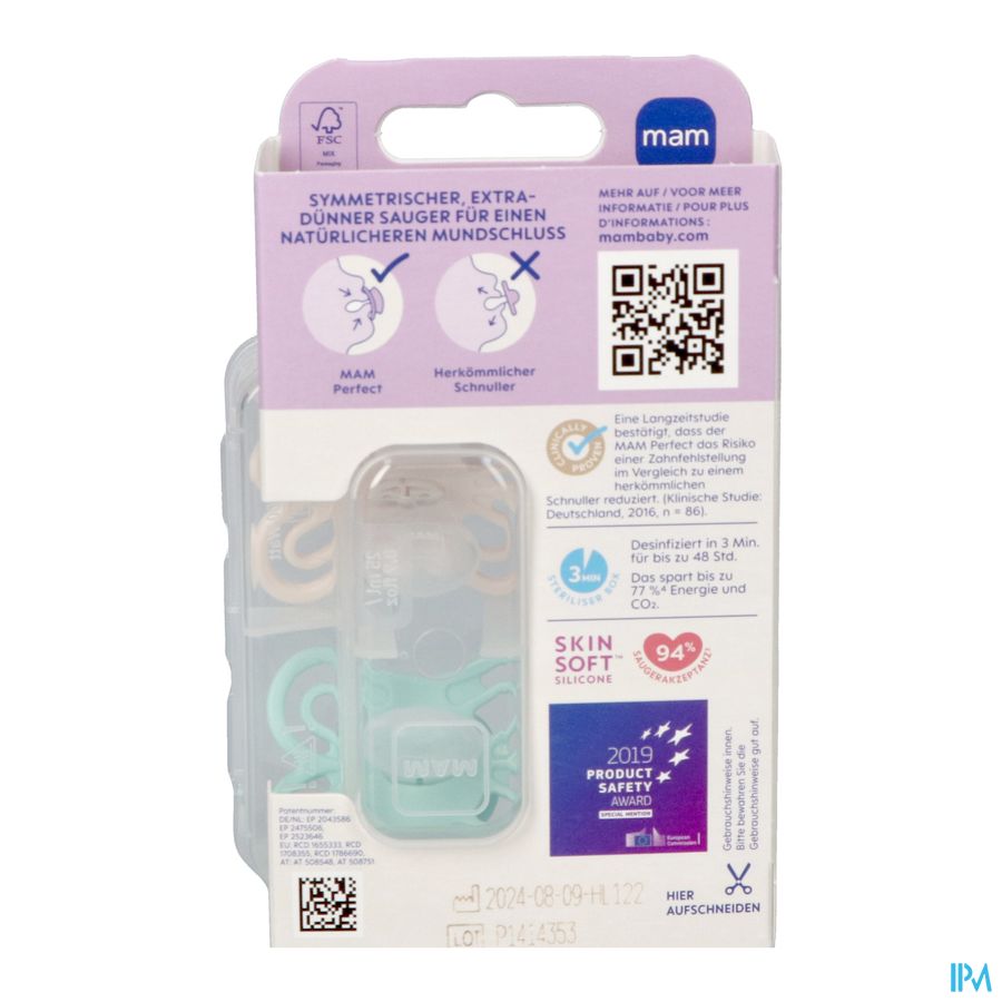Mam Perfect Sucette Silicone Pure 0-6m Uni 2 2