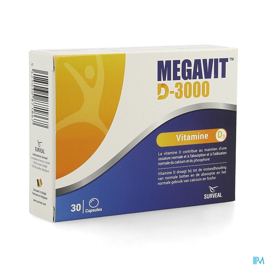 Megavit D-3000 Caps 30 Megavit D-3000 Caps 30