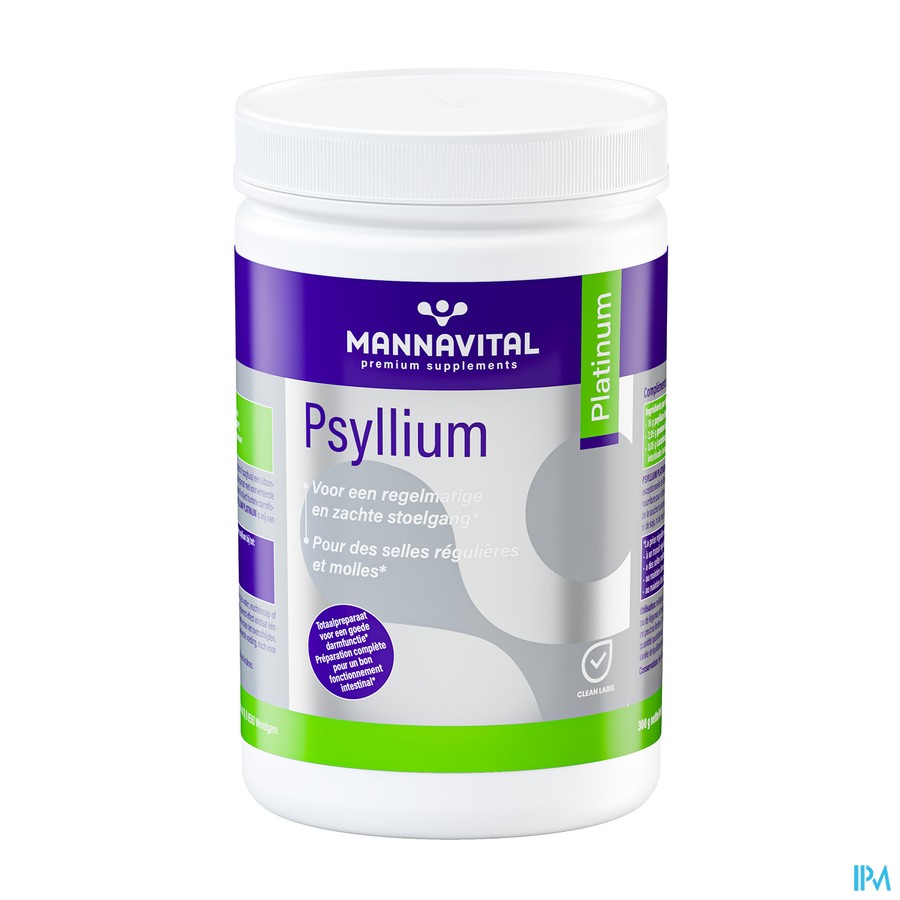 Mannavital Psyllium Platinum Pdr 300g