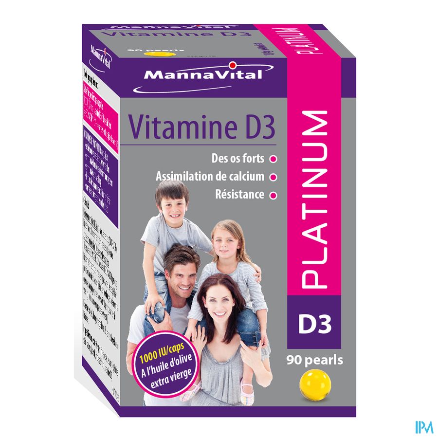 MannavitaL Vitamine D3 Platinum Caps 90 MannavitaL Vitamine D3 Platinum Caps 90