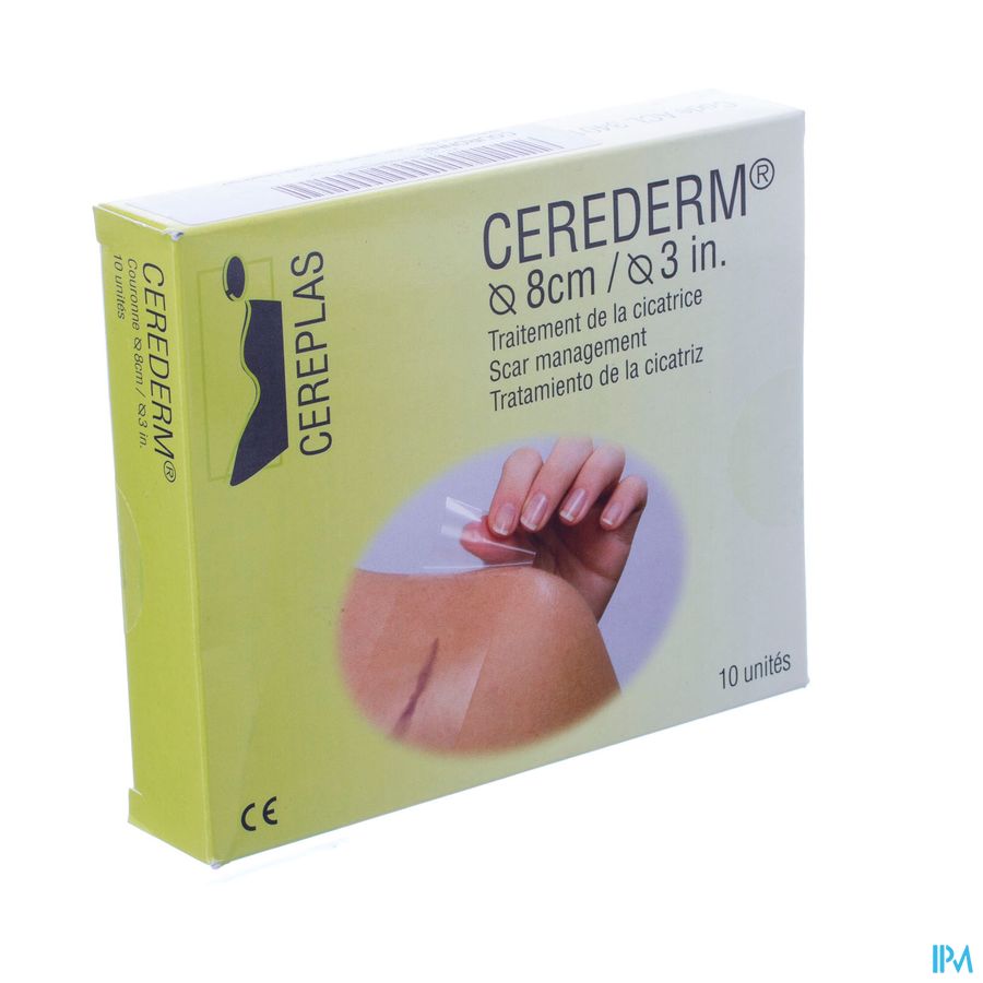 Cerederm Pleister Silic Kroon Rond 8cm 10 4309680 Cerederm Pleister Silic Kroon Rond 8cm 10 4309680