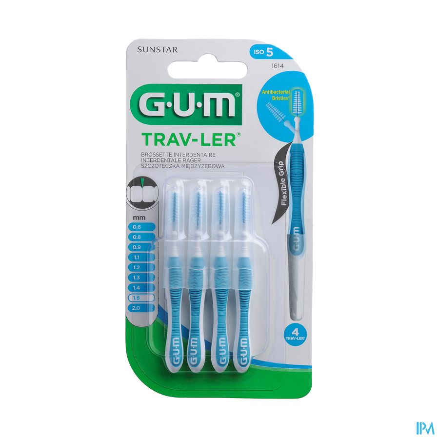 Gum Proxabrush Travel Fine Tap 4 1614 Gum Proxabrush Travel Fine Tap 4 1614