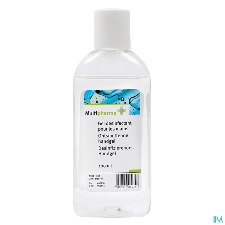 Multipharma Ontsmettende Handgel 100ml Multipharma Ontsmettende Handgel 100ml