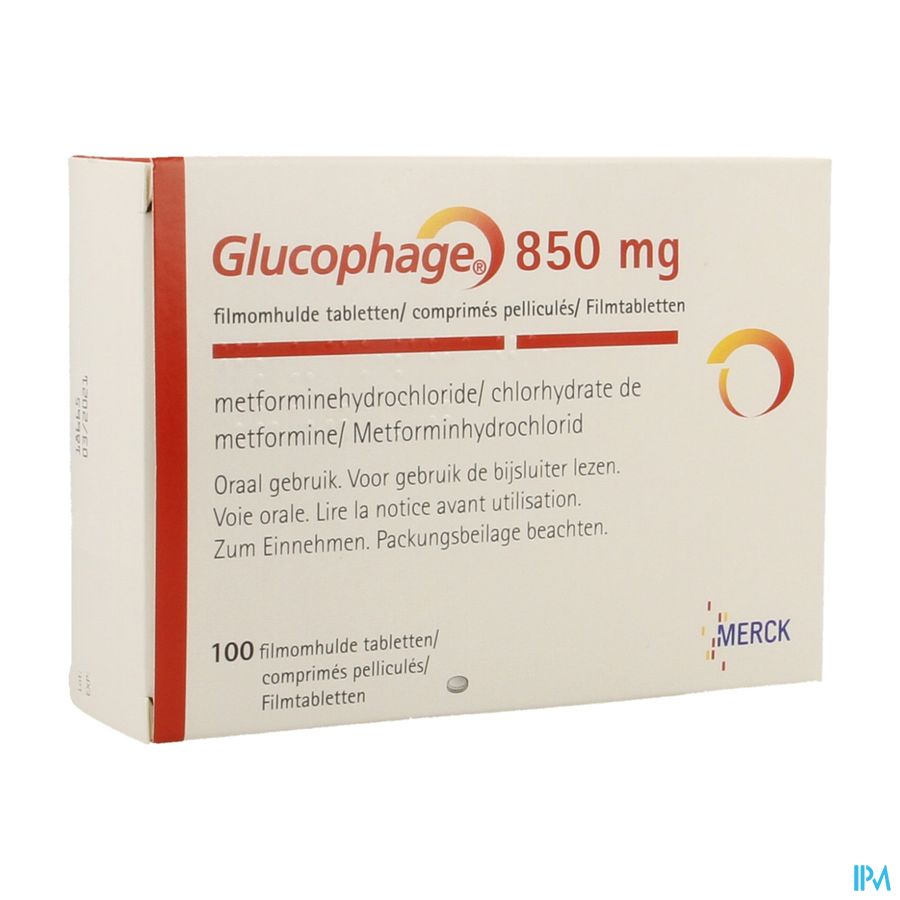 Glucophage 850 Comp 100 X 850mg