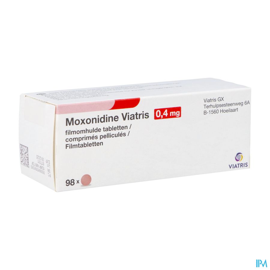 Moxonidine Viatris 0,4mg Filmomh Tabl 98 Moxonidine Viatris 0,4mg Filmomh Tabl 98