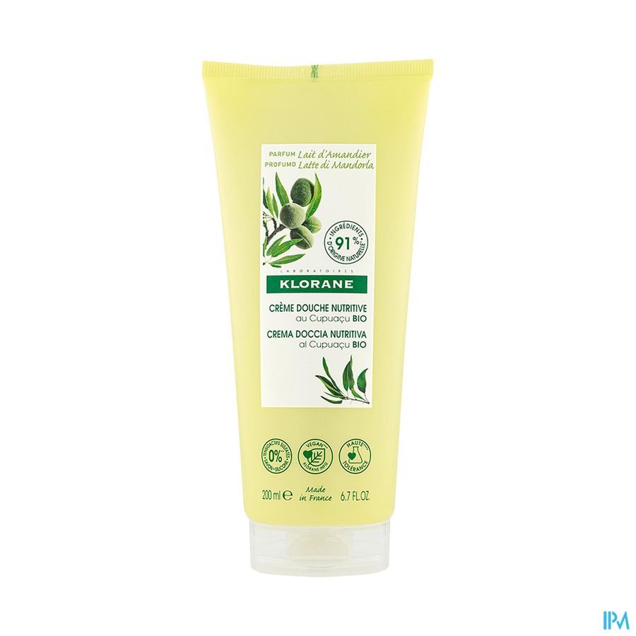 Klorane Lichaam Douchecr Amandelmelk 200ml