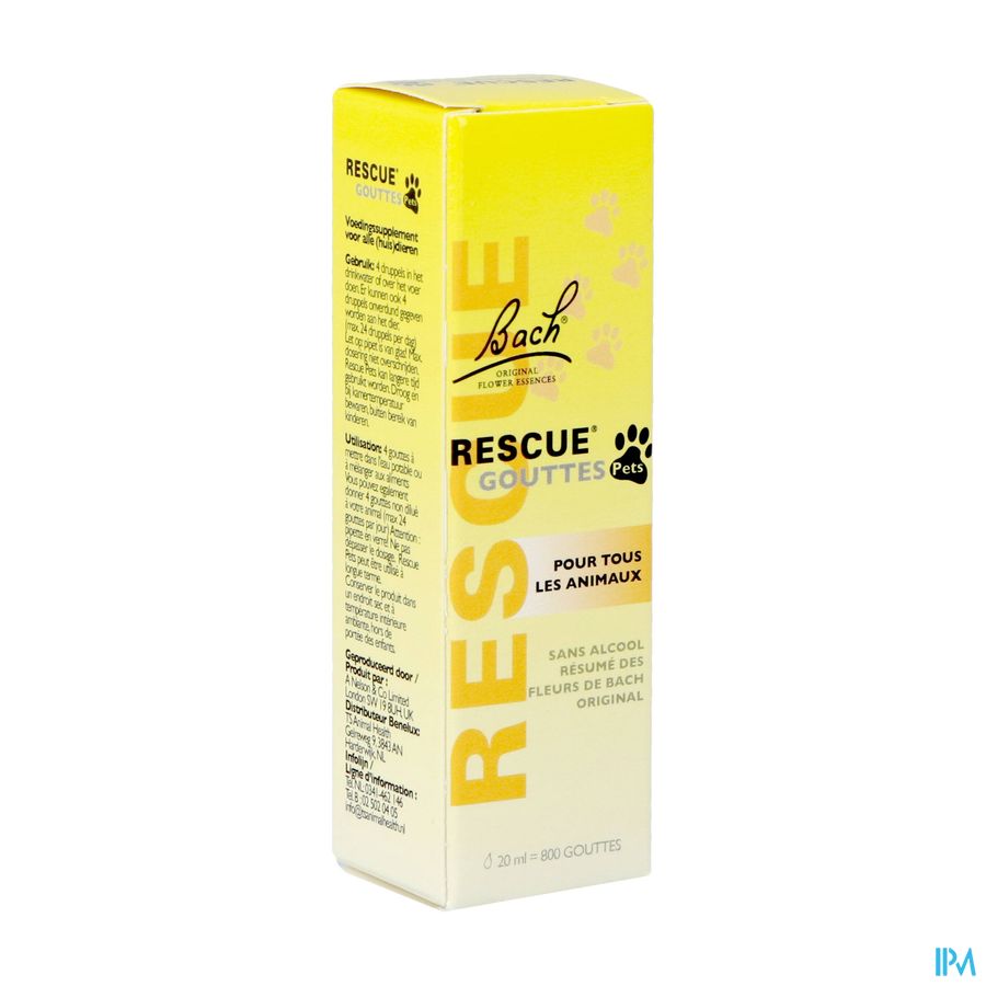 Bach Rescue Pets Goutte 20ml Bach Rescue Pets Goutte 20ml