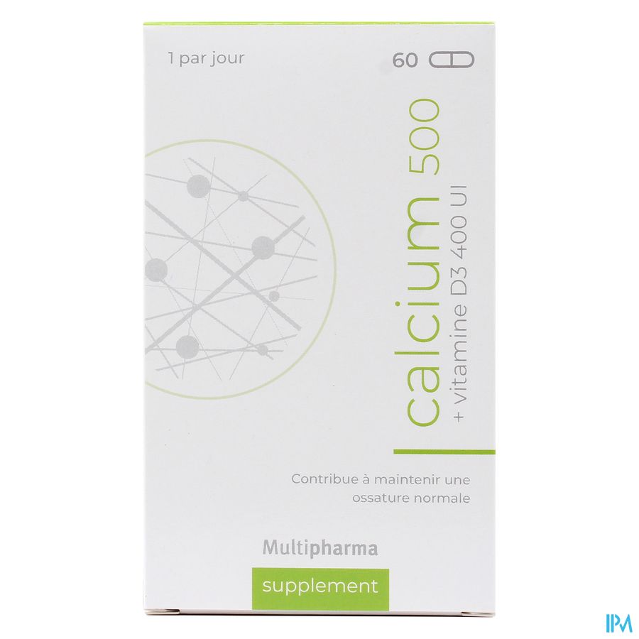 Multipharma Calcium D3 500mg/400ui Caps 60 Multipharma Calcium D3 500mg/400ui Caps 60