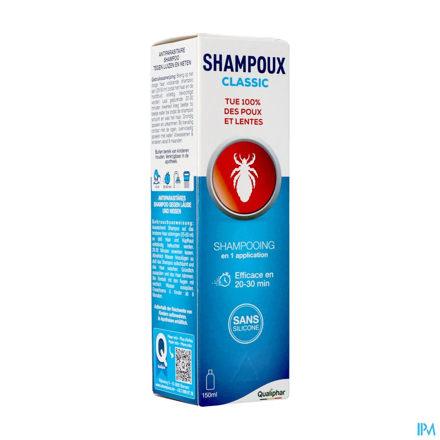 Shampoux Classic Shampooing A/poux 150ml