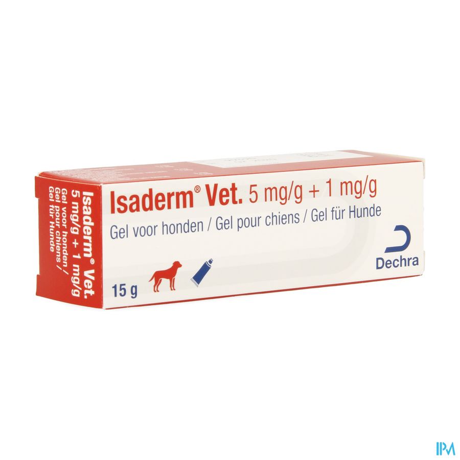 Isaderm Vet 5mg-1mg/g Gel Hond 15g Isaderm Vet 5mg-1mg/g Gel Hond 15g