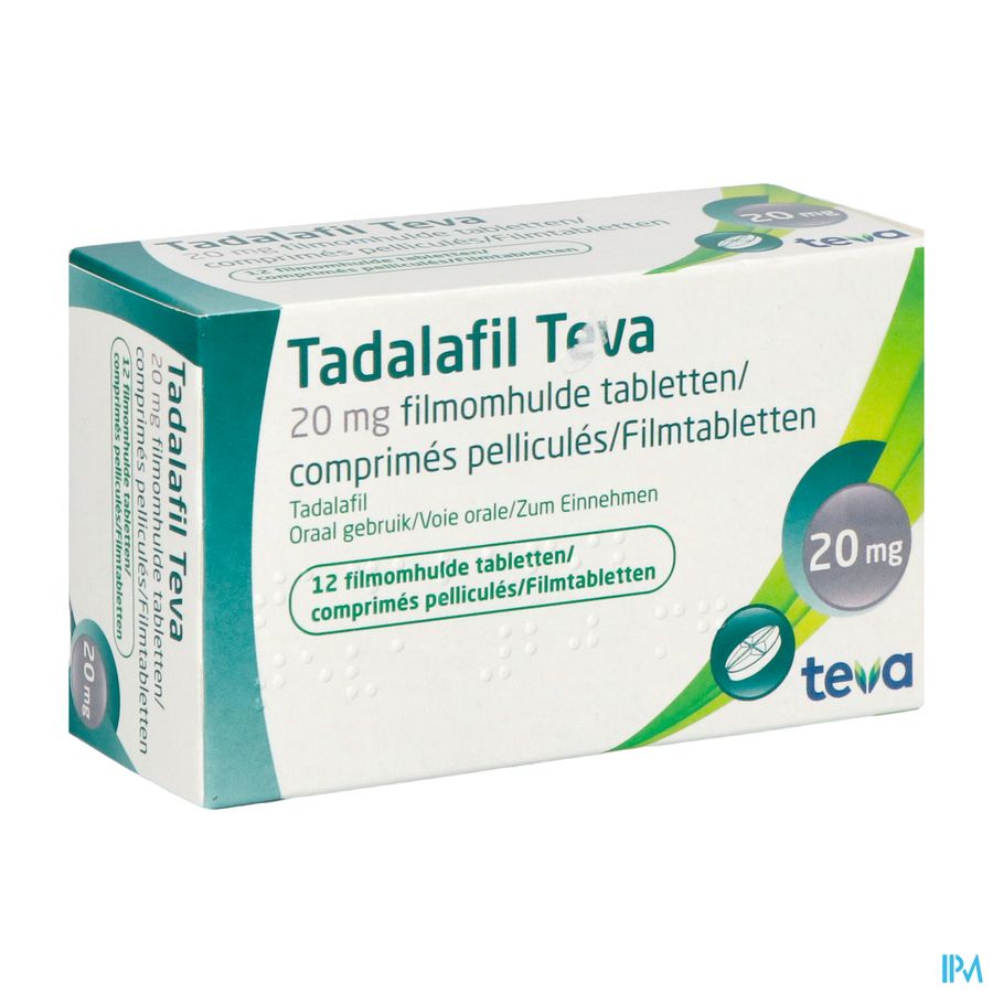 Tadalafil Teva Filmomh Tabl 12 X 20,0mg Tadalafil Teva Filmomh Tabl 12 X 20,0mg