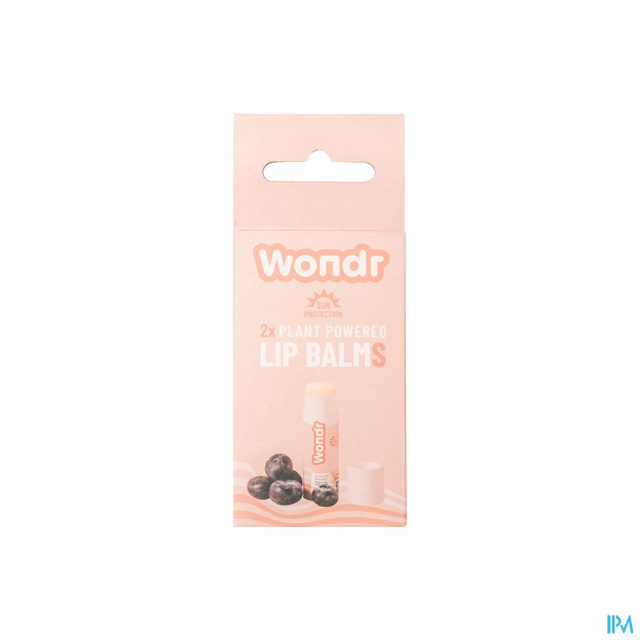 Wondr Plant Powered Lip Balm Duo 2x3,5g Wondr Plant Powered Lip Balm Duo 2x3,5g