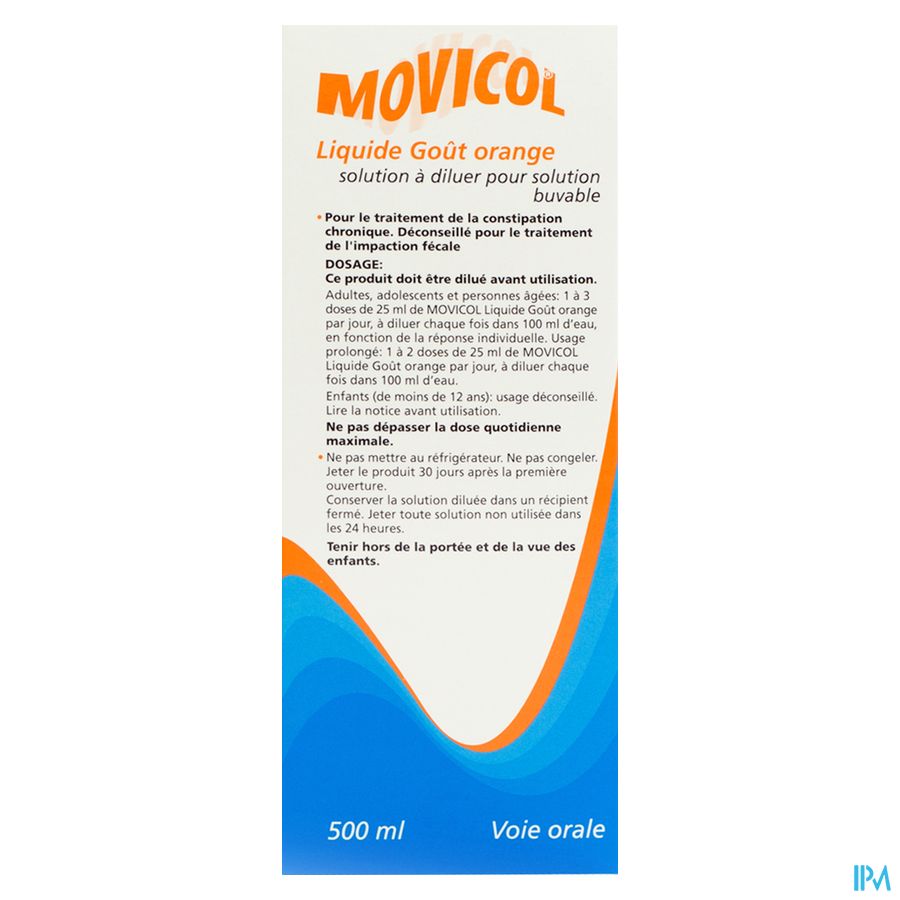 Movicol Vloeibaar Sinaasappelsm Conc Drank 500ml 6