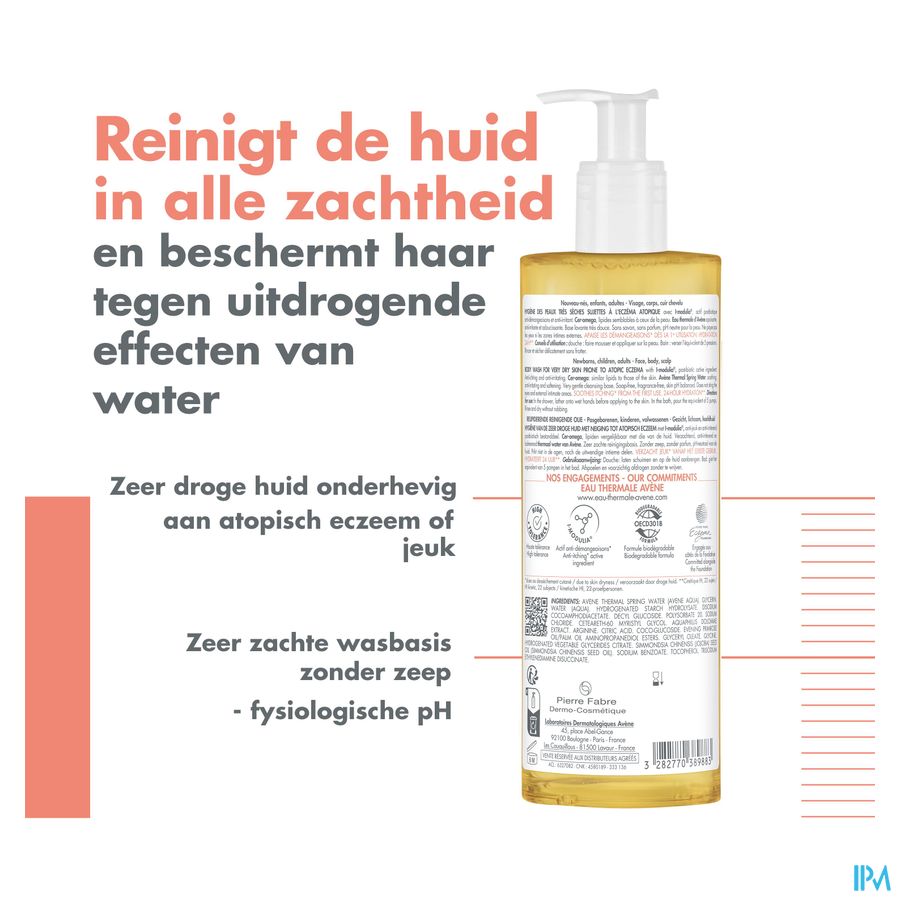 Avene Xeracalm Ad Wasolie Relipiderend 400ml Nf 13