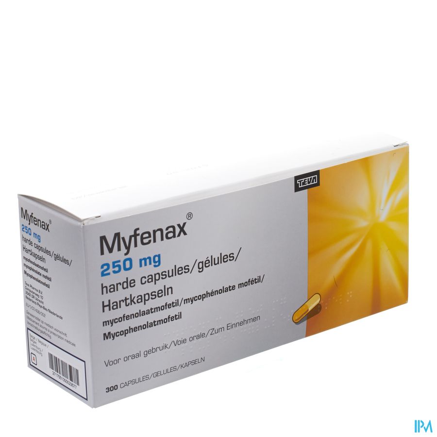 Myfenax Teva 250mg Caps 300x250mg Myfenax Teva 250mg Caps 300x250mg