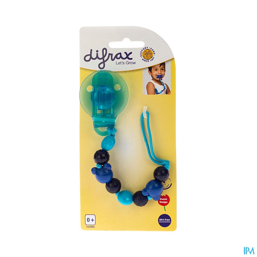 Difrax Fopspeenketting Kralen Jongen 967 Difrax Fopspeenketting Kralen Jongen 967