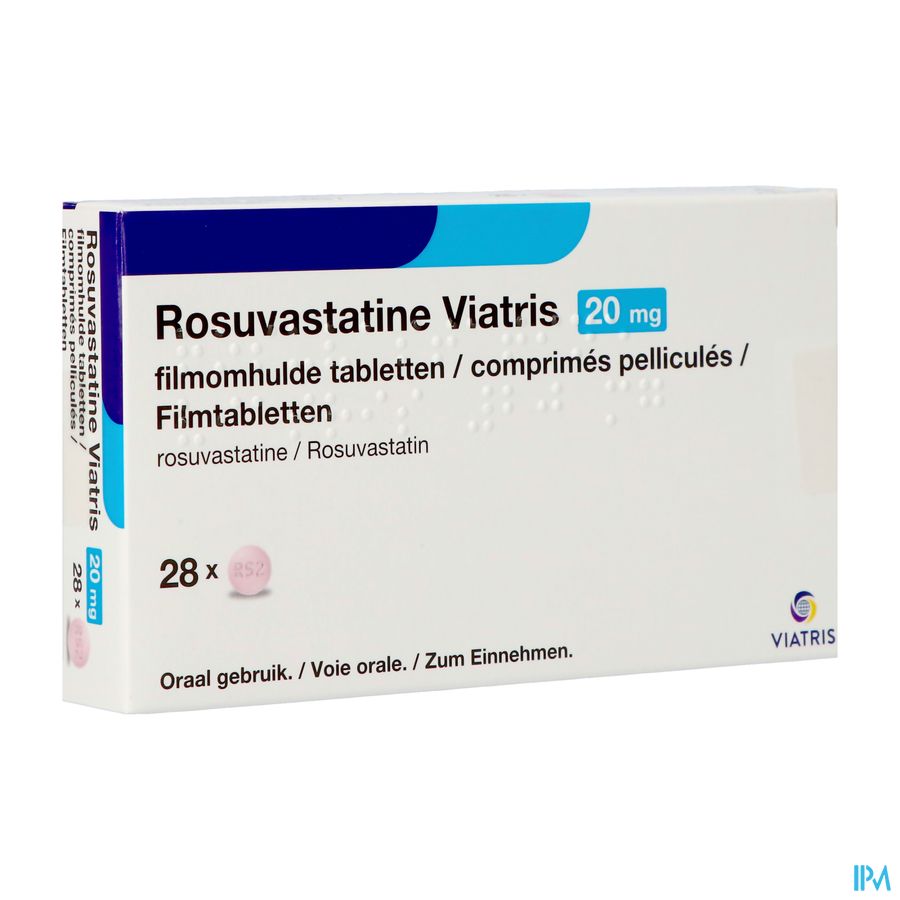 Rosuvastatine Viatris 20mg Filmomh Tabl 28 Rosuvastatine Viatris 20mg Filmomh Tabl 28