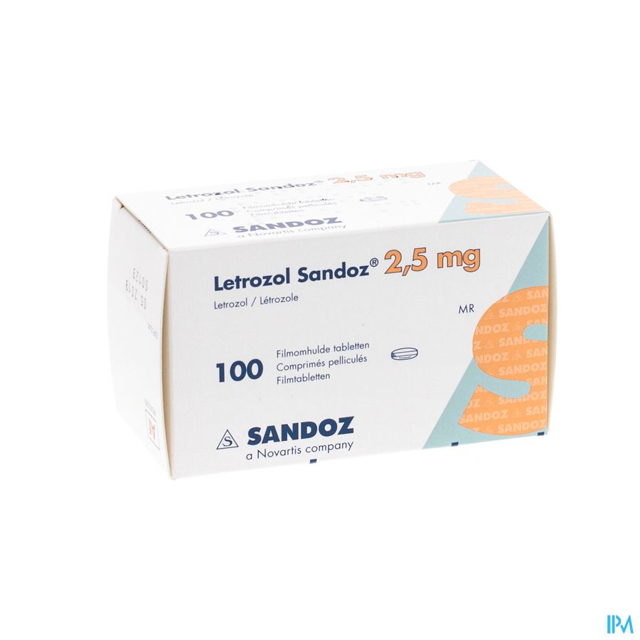 Letrozol Sandoz 2,5mg Comp Pell 100 X 2,5mg Letrozol Sandoz 2,5mg Comp Pell 100 X 2,5mg
