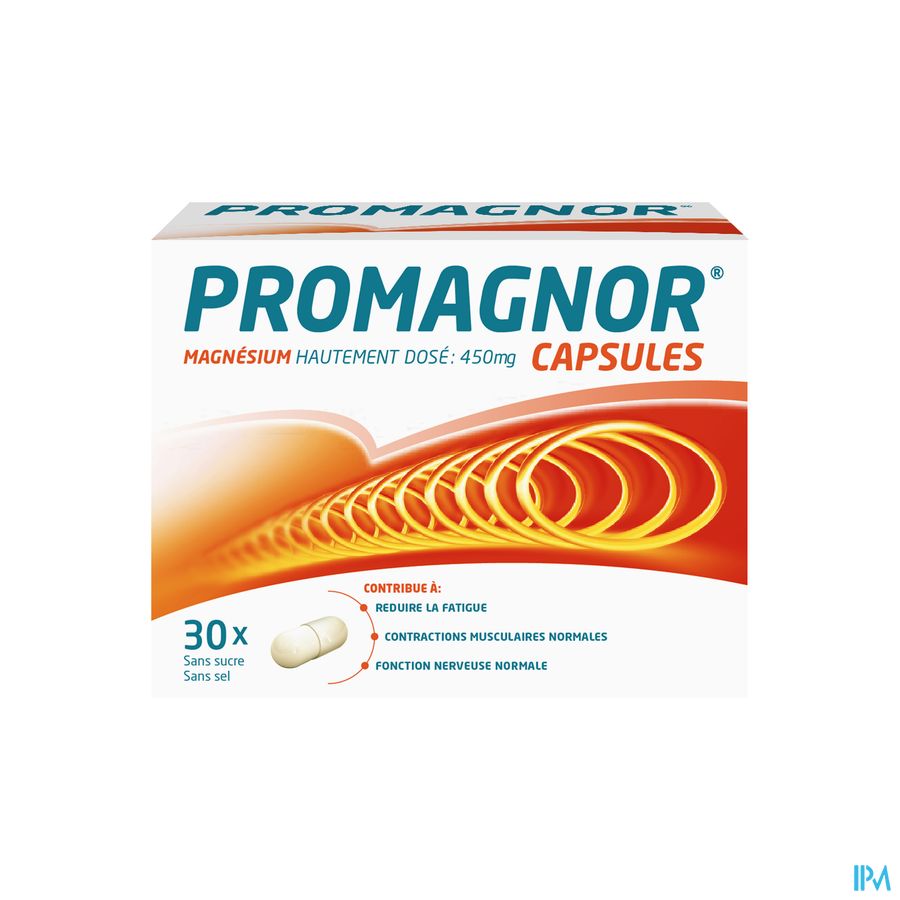 Promagnor: Magnésium Hautement Dosé  450mg  (30 capsules) Promagnor: Magnésium Hautement Dosé  450mg  (30 capsules)
