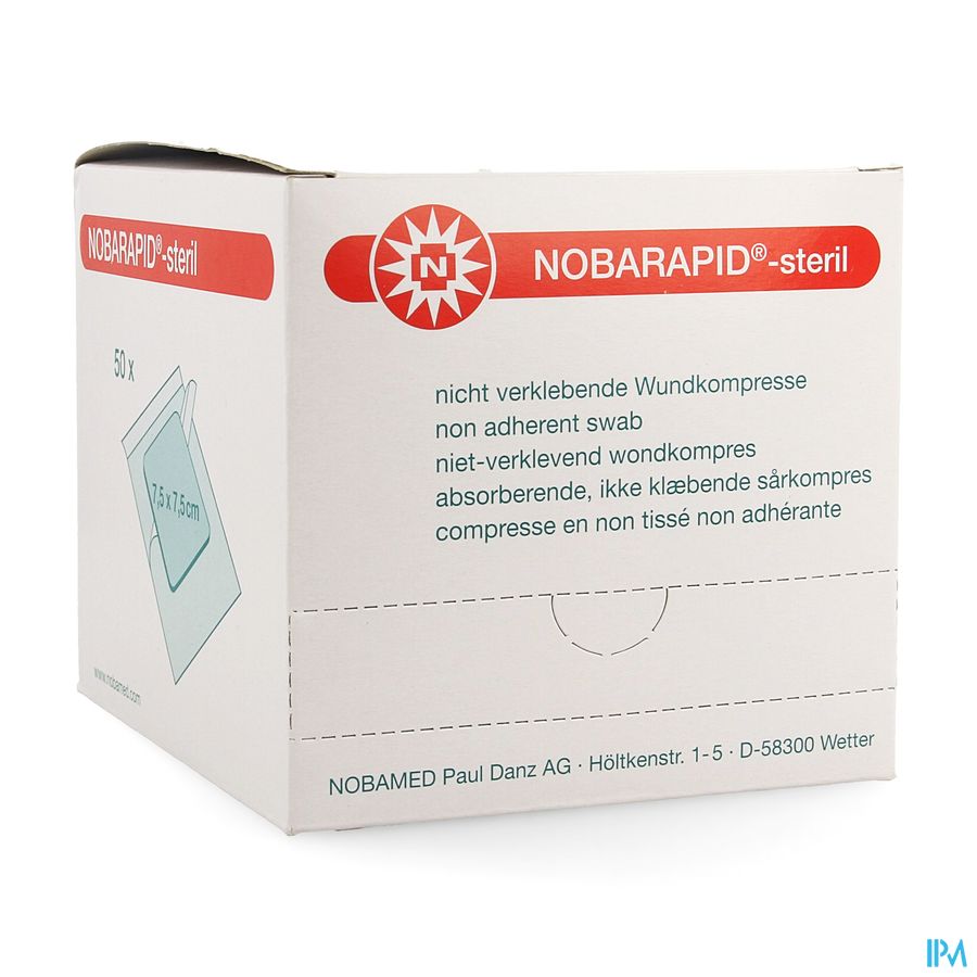 Noba Nobarapid Set Steriel 7,5x 7,5cm 50 9320393 Noba Nobarapid Set Steriel 7,5x 7,5cm 50 9320393