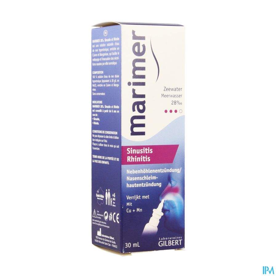 Marimer Hypertonisch Zeewater Spray 30ml Marimer Hypertonisch Zeewater Spray 30ml