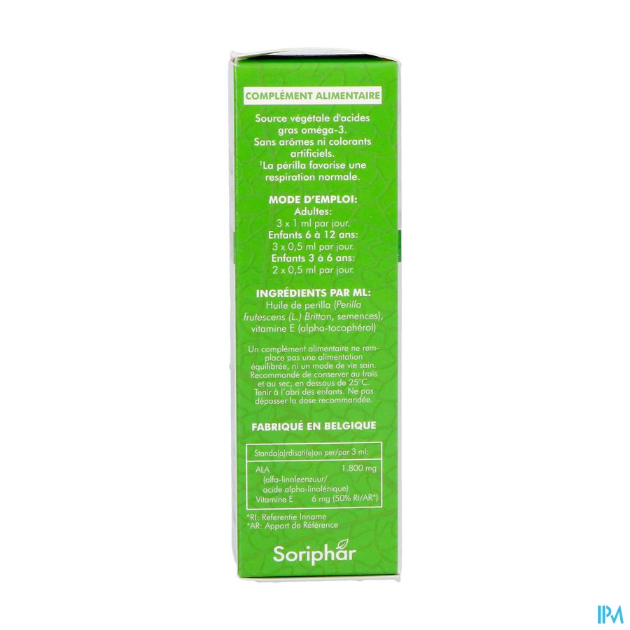 Soria Huile Perilla Omega 3 Vegan 50ml 1