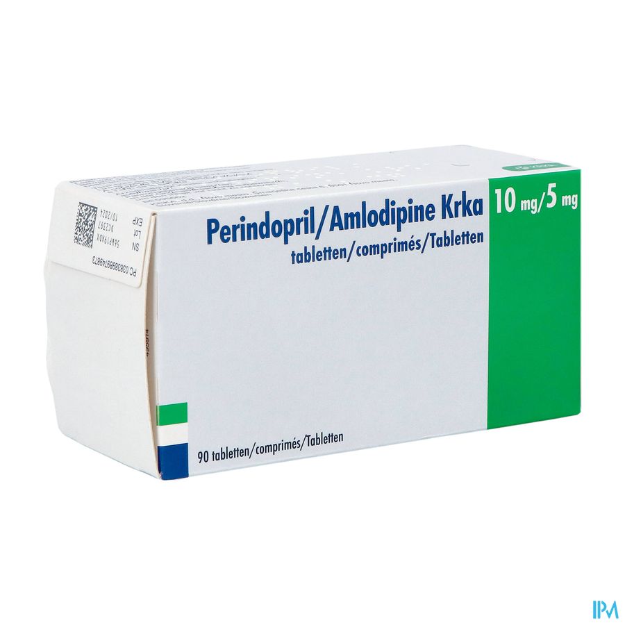 Perindopril/amlodipine Krka 10mg/5mg Comp 90 Perindopril/amlodipine Krka 10mg/5mg Comp 90