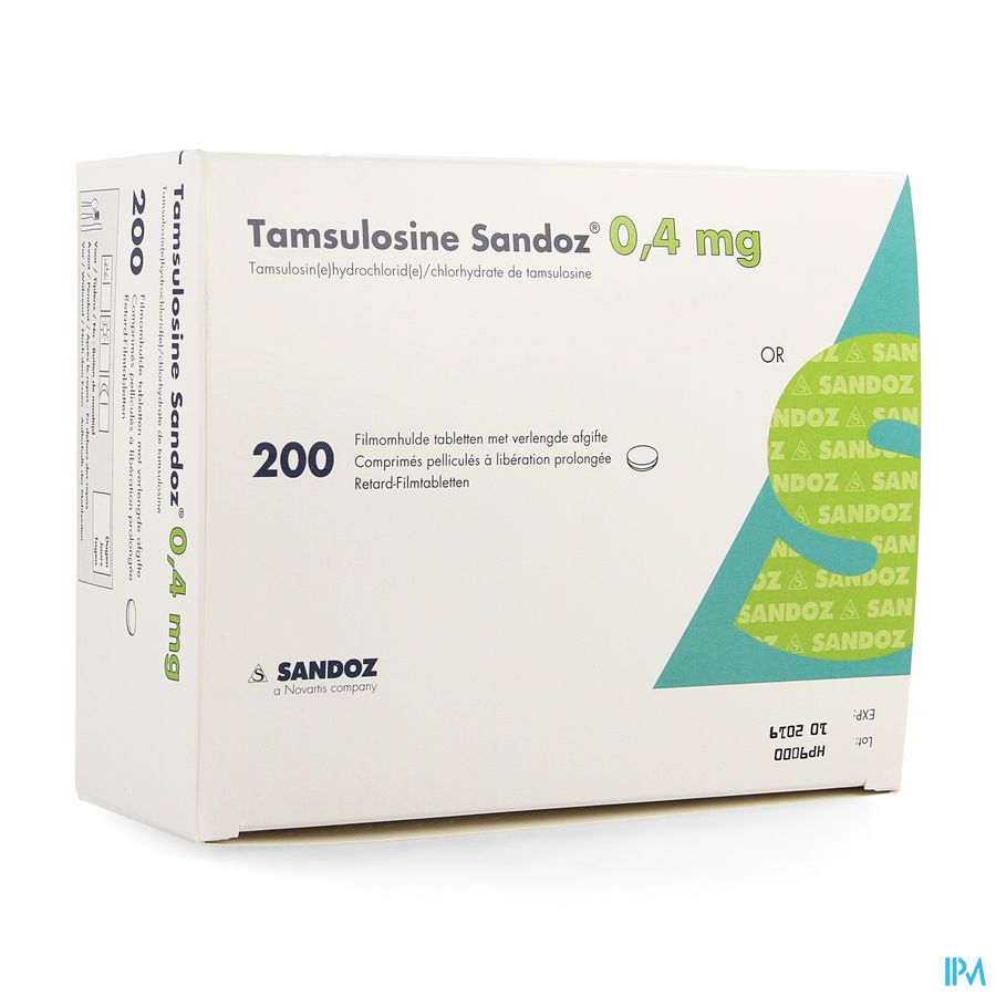 Tamsulosine Sandoz 0,4mg Verl.afg. Filmomh Tabl200 Tamsulosine Sandoz 0,4mg Verl.afg. Filmomh Tabl200