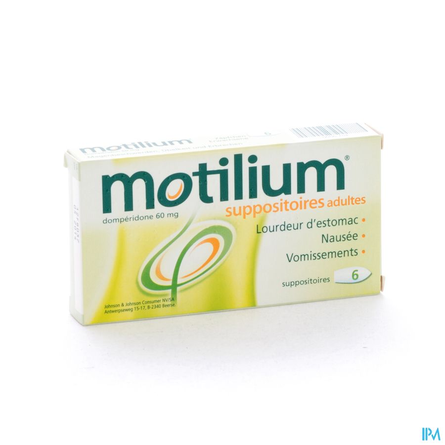 Motilium Supp Ad 6 X 60mg Motilium Supp Ad 6 X 60mg
