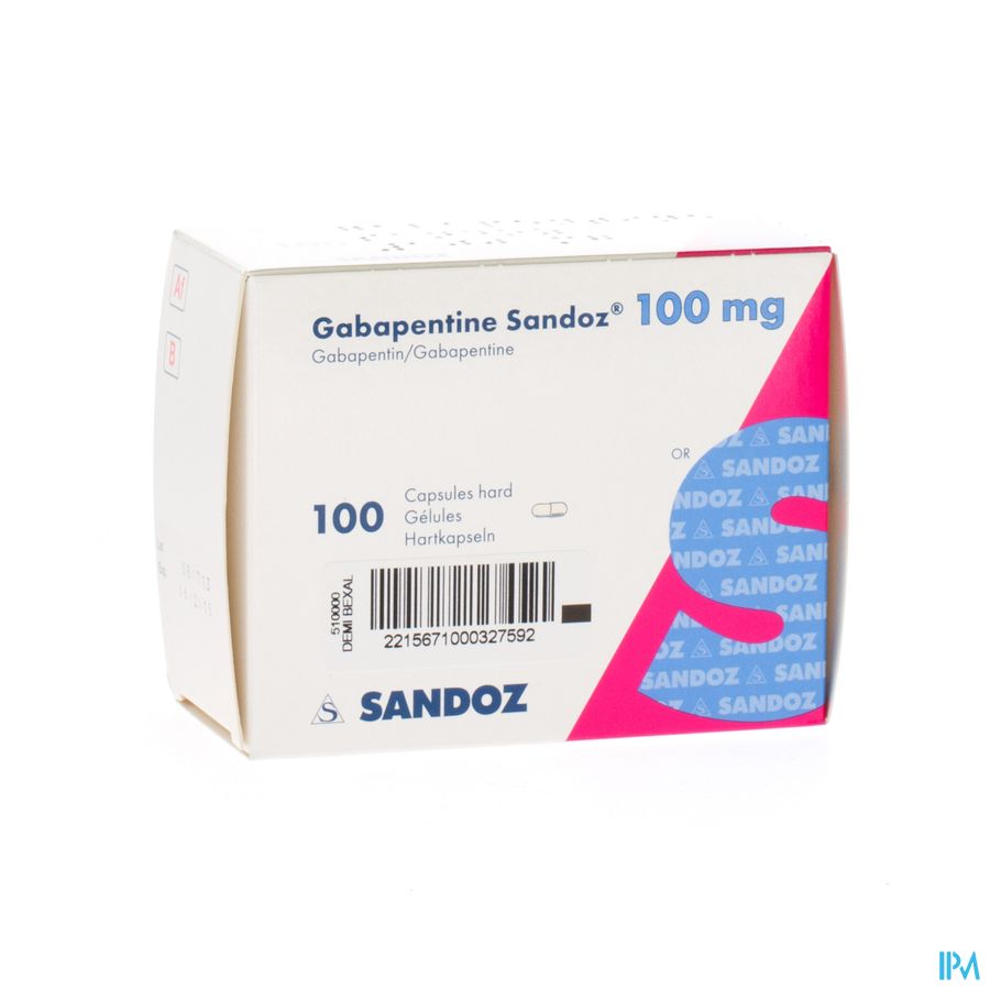 Gabapentine 100mg Sandoz Caps 100 X 100mg Gabapentine 100mg Sandoz Caps 100 X 100mg