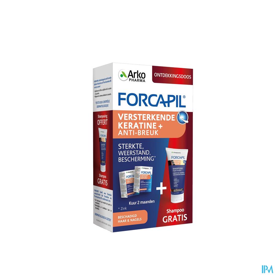 Forcapil Ontdekkingspack Caps 2x60+sh 200ml Grat. Forcapil Ontdekkingspack Caps 2x60+sh 200ml Grat.