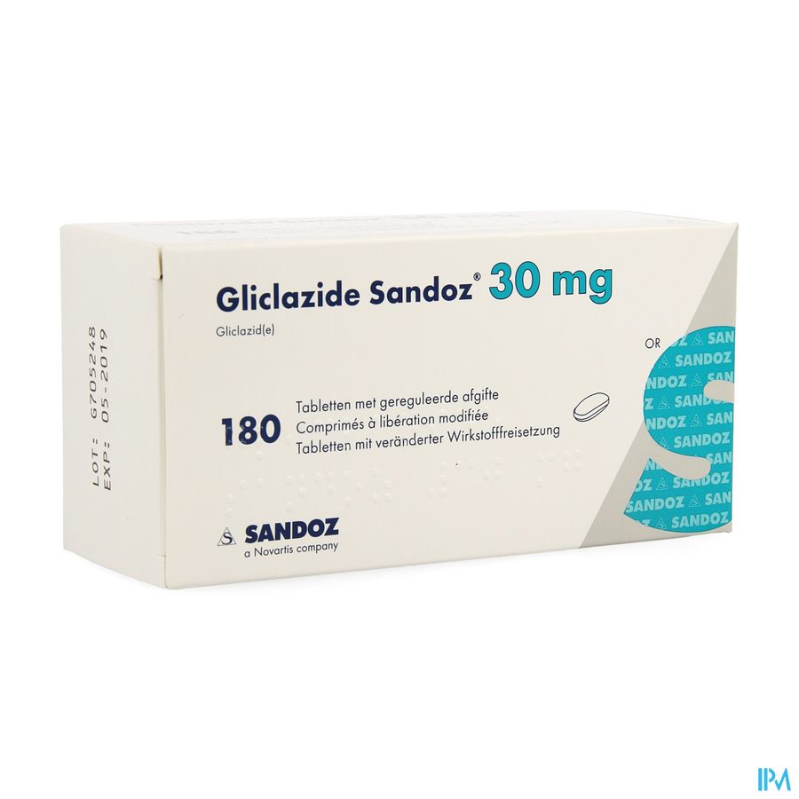 Gliclazide Sandoz 30mg Comp 180 X 30mg Gliclazide Sandoz 30mg Comp 180 X 30mg