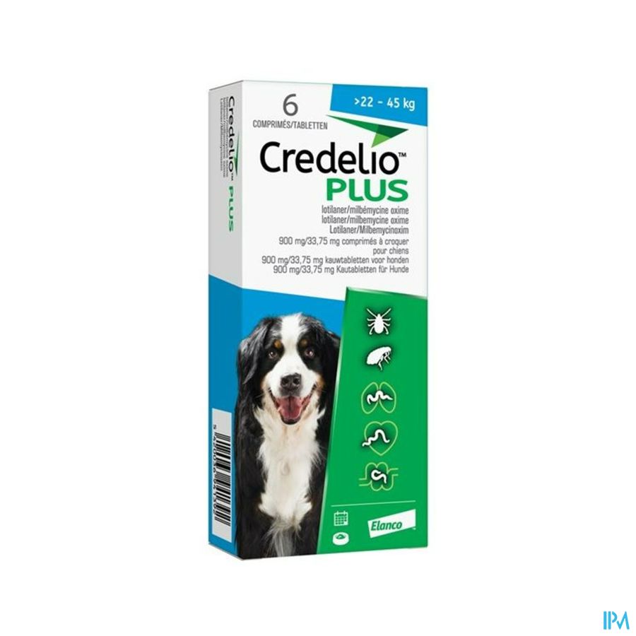 Credelio Plus 900,00mg/33,75mg Chien Comp Croq. 6 Credelio Plus 900,00mg/33,75mg Chien Comp Croq. 6