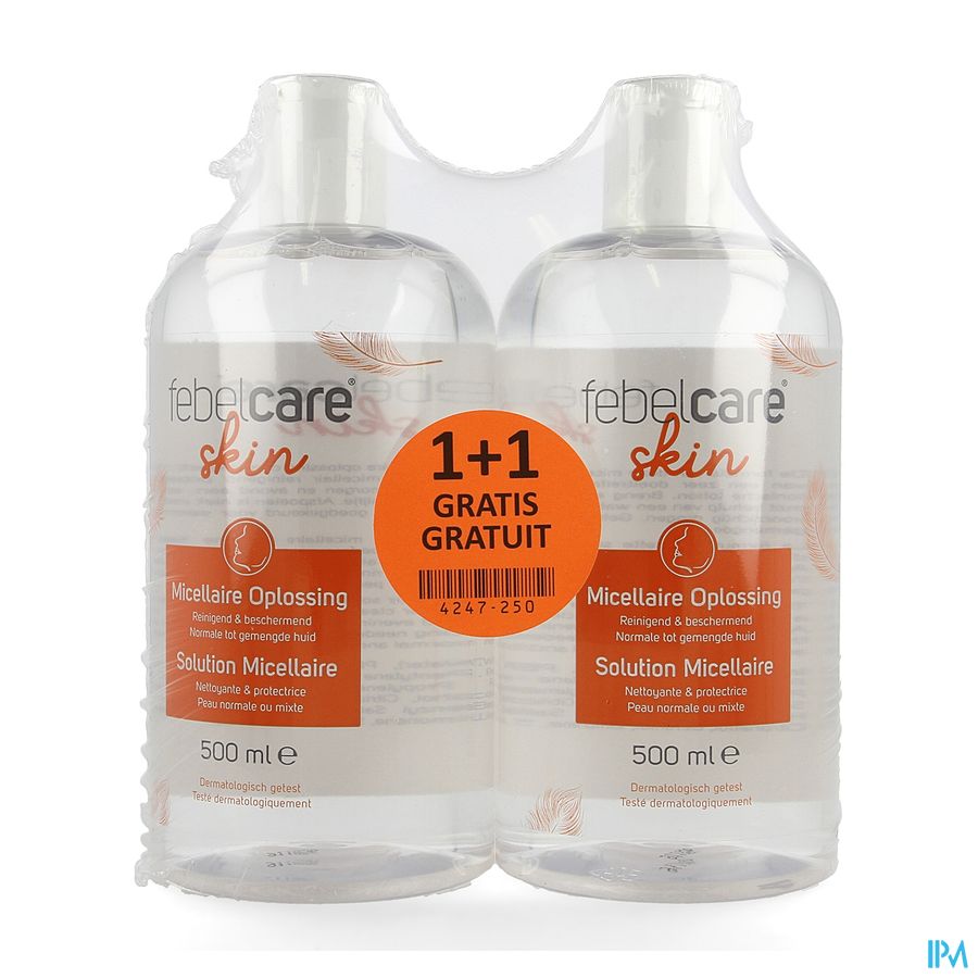 Febelcare Skin Micellair Oplossing 500ml 1+1gratis Febelcare Skin Micellair Oplossing 500ml 1+1gratis