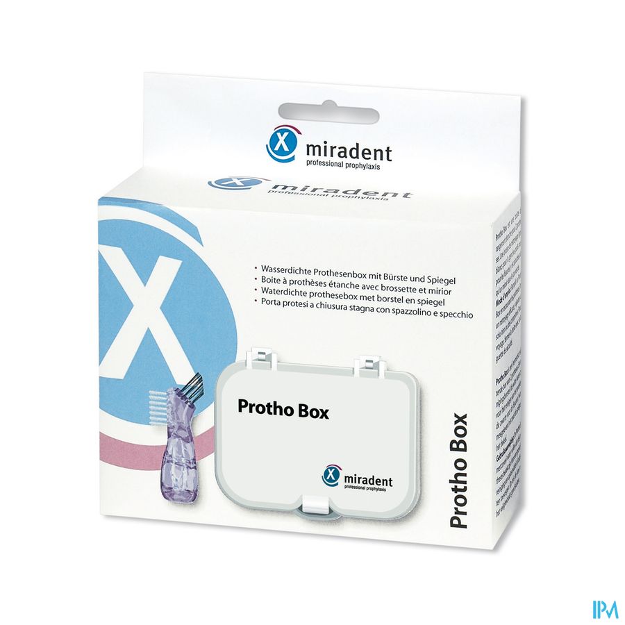 Miradent Protho Box Met Borstel Tandprothese Miradent Protho Box Met Borstel Tandprothese
