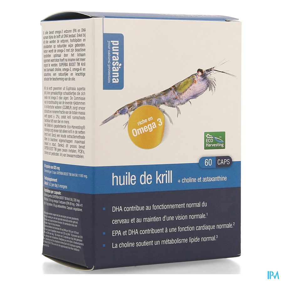 Purasana Eko Huile De Krill Blister Caps 60