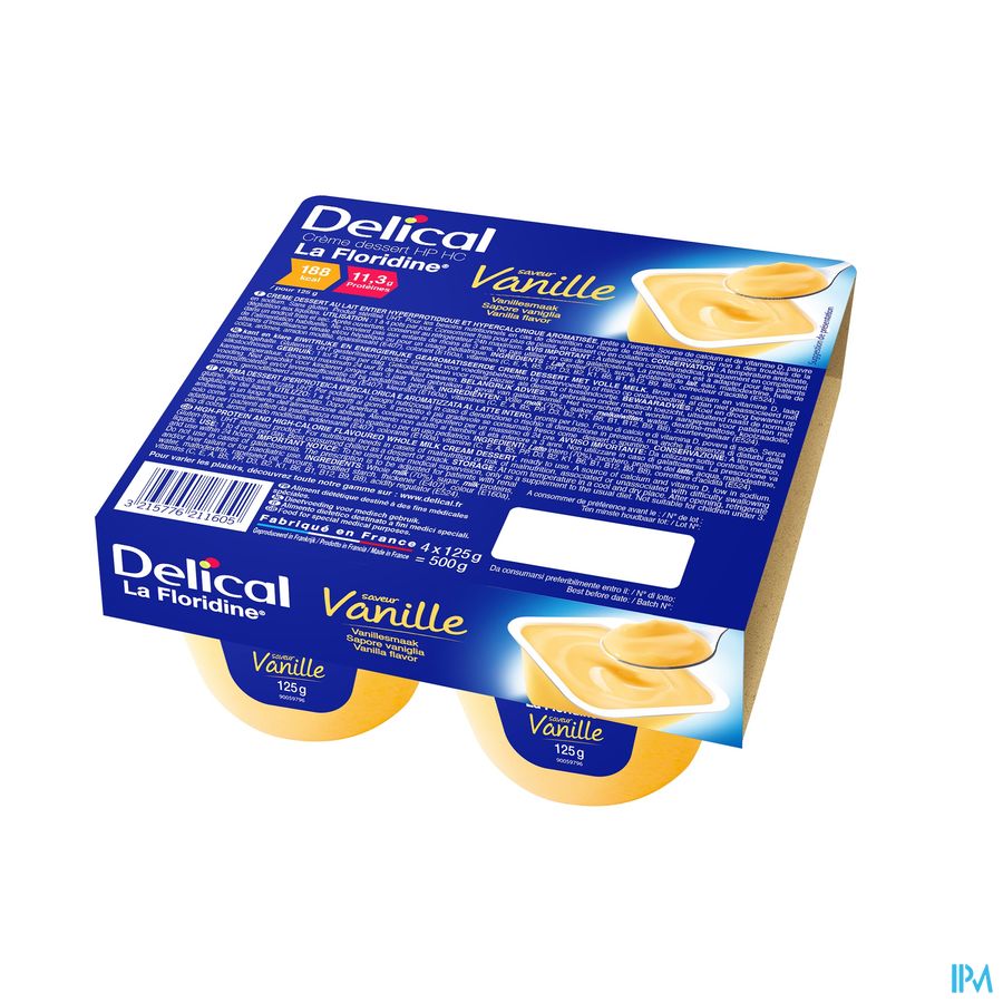Delical Creme Dessert La Floridine Vanille 4x125g