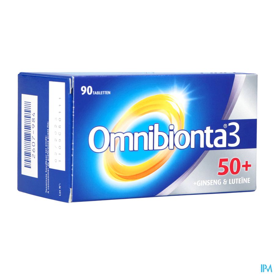 Omnibionta3 50+ Multivitamines voor Vitaliteit  met Ginseng (90 tabletten) Omnibionta3 50+ Multivitamines voor Vitaliteit  met Ginseng (90 tabletten)